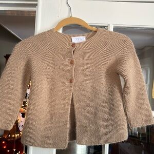 Zara girls brown knit cardigan size 6 /116 cm